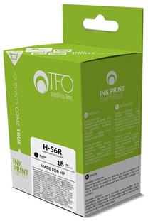 Tintes printera kasetne TFO H-56R (C6656A) Remanufactured, melna krās., 18 ml