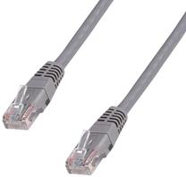 Сетевой кабель Datacom RJ-45, RJ-45, 20 м, серый цв.