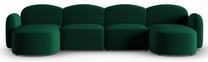 Sofa Micadoni Home Blair Panoramic Velvet, tamsiai žalia sp., 350 x 155 cm x 80 cm