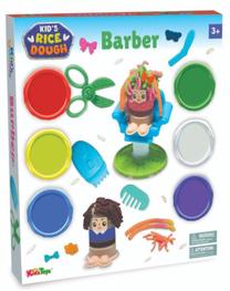 Modeliavimo masė Kid's Dough Barber 61153, mėlyna sp./balta sp./raudona sp.