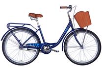 Dviratis miesto Dorozhnik Lux, 26 ", 17'' rėmas, mėlyna sp., su krepšeliu