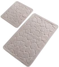 Vonios kilimėlių rinkinys Foutastic Lino 359CHL1554, kreminė sp., 100 cm x 60 cm