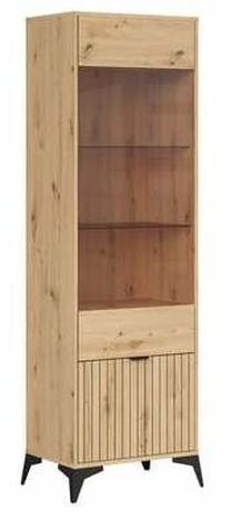 Spintelė - vitrina Lamea REG1D1W, ąžuolo, 60 cm x 41 cm x 197 cm