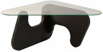 Kavos staliukas Kalune Design Freya, antracito sp./skaidri sp., 66 cm x 86 cm x 36 cm