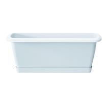 Ziedu kaste Prosperplast, plastmasa, 18.4 cm x 88.5 cm, balta krās.