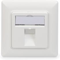 Tinklo produktas Digitus Wallplate for Keystone Modules German type, balta sp.