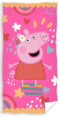 Vaikiškas rankšluostis Peppa Pig RDC-406, rožinė sp., 140 cm x 70 cm