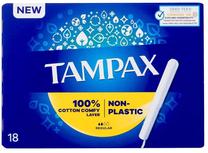 Higieniniai tamponai Tampax Non-Plastic, Regular, 18 vnt.