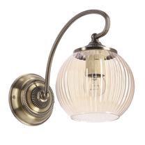 Светильник настенный Candellux Lighting Tores 21-48295, E27, 1 x 60 Вт, янтарный цв. / латунный цв.