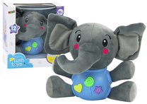 Игрушечное животное, слон Lean Toys Plush, 10 см, синий цв./серый цв.