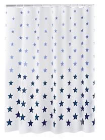 Dušas aizkars Ridder 32623, zila krās./balta krās., 180 cm x 200 cm
