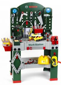 Bērnu darbarīku komplekts Theo Klein Bosch Workshop 8697, sarkana krās./dzeltena krās./zaļa krās.