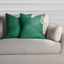 Dekoratyvinės pagalvėlės užvalkalas Restilo Softa, tamsiai žalia, 50 cm x 70 cm, 2 vnt.