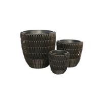 Puķu pods 7121672 B, plastmasa/rotangpalma, Ø 33 cm, brūna krās./vara krās.