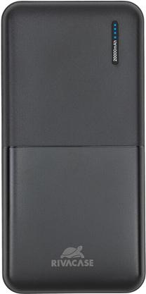 Lādētājs-akumulators (Power bank) Rivacase VA2190, 20000 mAh, 10 W, melna krās.