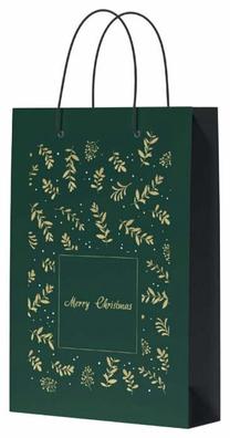 Dovanų maišelis Christmas Touch SYGB-0333, 12 cm x 32 cm x 26 cm, žalia sp.