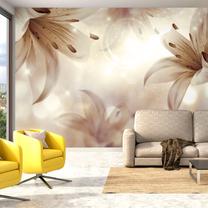 Fototapete Artgeist Floral Motif - A Composition Of Lilies On A Background With A Light Glow Effect XLFT994, 140 cm x 200 cm