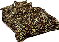Patalynės užvalkalų komplektas PEB-915, ruda sp./juoda sp./geltona sp., 70 x 80 cm, 160 x 200 cm