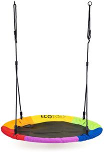 Ligzdas šūpoles bērniem EcoToys BOC100, 100 cm, melna krās./daudzkrāsaina