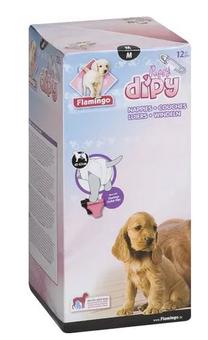 Autiņi suņiem Flamingo Puppy Dipy 510586, M, 12 gab. balta krās.