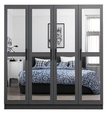 Spinta Kalune Design Kale 4985, antracito sp., 180 cm x 52 cm x 190 cm, su veidrodžiu