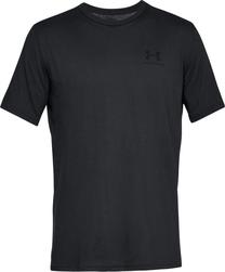 T-krekls, vīriešiem Under Armour Mens Sportstyle Left Chest SS Shirt, melna krās., xs