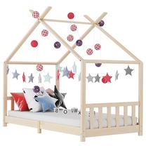 Lova viengulė VLX Kids 283366, 90 x 200 cm, šviesiai ruda sp., be čiužinio, su grotelėmis