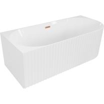 Vonia, laisvai pastatoma Mexen Gia Left, 150 cm x 75 cm x 58 cm, ovalas, balta sp./vario sp.
