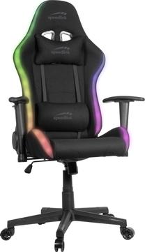 Spēļu krēsls Speedlink Regys RGB, 53 x 54 x 127 - 137 cm, melna krās.
