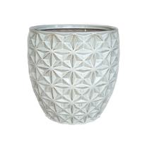 Gėlių vazonas Domoletti IP17-790, keramika, Ø 20 cm, balta sp.