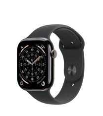 Viedais pulkstenis Apple Watch Series 11 GPS + Cellular 46mm, slate titāna korpuss ar black sporta siksniņu - S/M