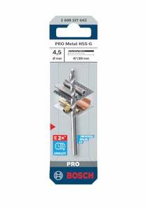 Сверло по металлу Bosch 2608577643, металл/cталь/чугун, hss-g, цилиндрический, 4.5 мм x 8 см