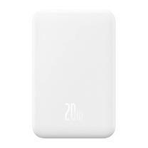 Nešiojamas įkroviklis (Power bank) Baseus Magnetic Mini, 5000 mAh, 20 W, balta sp.