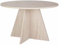 Valgomojo stalas Nordure Virella, travertine sp., 120 cm x 120 cm x 75 cm
