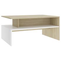 Kavos staliukas VLX, ruda sp./balta sp., 90 cm x 60 cm x 42.5 cm