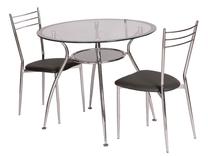 Stalas, raudona sp./pilka sp., 90 cm x 90 cm x 77 cm