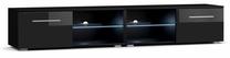 TV galds Moon Double, melna krās., 200 cm x 40 cm x 36 cm