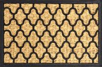 Durvju paklājs Cocos-09, melns krās./bēša krās., 60 cm x 40 cm