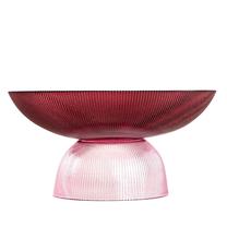 Serviravimo dubuo Homla Megalo 242077, Ø 25 cm, burgundy pink sp., stiklas