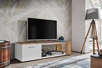 ТВ стол ASM Maze I, дубовый цв./белый цв., 150 см x 39 см x 40 см