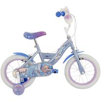 Vaikiškas dviratukas su papildomais ratukais, vaikų Volare Disney Frozen 2, violetinė sp./žydra sp., 14"