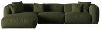 Modulinė sofa Micadoni Martina, žalia sp., kairinė, 332 x 176 cm x 75 cm