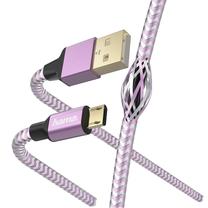 Kabelis Hama USB - Micro-USB USB, Micro USB, 1.5 m, rozā krās.