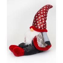 Kalėdinė dekoracija, "Nykštukas" Saska Garden Gnome Santa Claus GS250576, 20 cm, raudona sp./pilka sp.