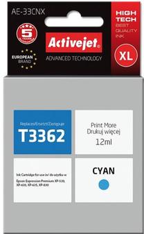 Rašalinio spausdintuvo kasetė ActiveJet AE-33CNX, mėlyna sp., 12 ml