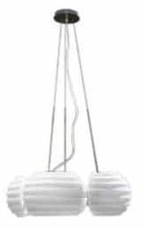 Valgusti rippuv AZzardo Rondo AZ0115, E14, 5 x 40 W, valge v. / kroom v., 60 x 60 cm