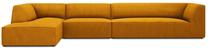 Kampinė sofa Micadoni Home Ruby 5 Seats, aukso sp., kairinė, 366 x 180 cm x 69 cm