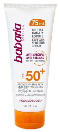 Kremas įdegio priežiūrai Babaria Sun Anti Spot SPF50, 50 ml