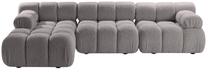 Modulinė sofa Micadoni Bellis, šviesiai pilka sp., kairinė, 282 x 155 cm x 70 cm