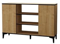 Komoda Kalune Design Ebin, ruda sp./juoda sp., 90 cm x 140 cm x 40 cm